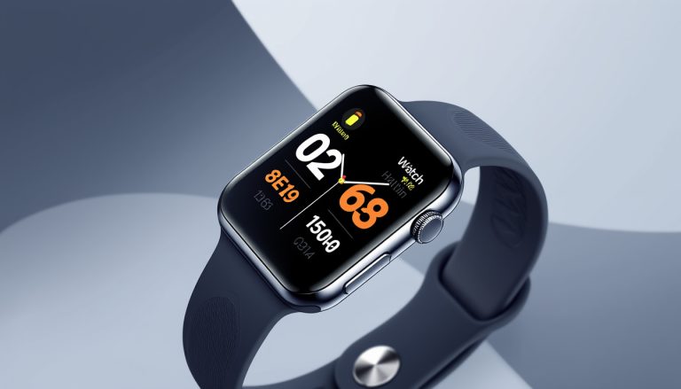 Montre connectée avec écran multifonction en couleur.