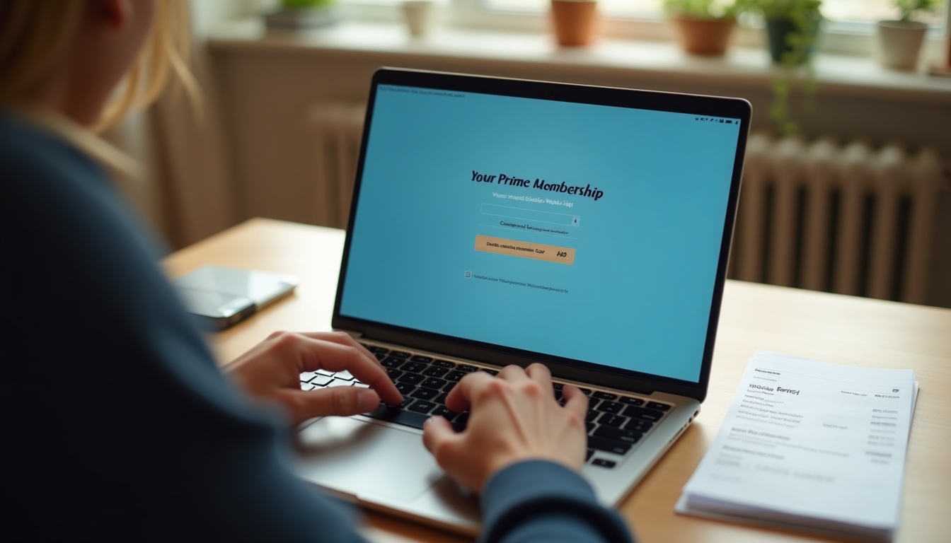 Personne utilisant ordinateur pour adhésion en ligne